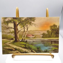 Antique Luxographie Postcard, Noyer Landscape 91 Gilded Edge, Divided Back - £13.66 GBP