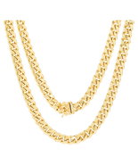 14K Yellow Gold 7.5Mm Miami Cuban Link Chain Necklace, Mens Womens Jewel... - £3,318.36 GBP