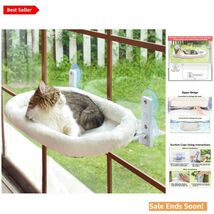 Elegant Cat Window Perch - Stainless Steel Frame with Soft Cushion Cover... - $57.37