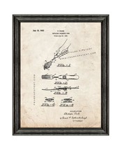 Revolving Spaghetti Fork Patent Print Old Look with Black Wood Frame - £19.57 GBP+