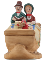 Enesco Musical Box Hark! The Harold Angels Sing Couple In Sleigh With Gifts - $20.76