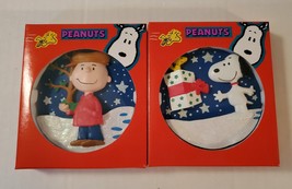 Vintage Peanuts Charlie Brown Snoopy winter Christmas ornaments ADLER - ... - £11.87 GBP