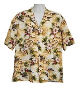 Hawaiian Shirt 2XL Tropical Palm Trees Floral Print Short Sleeve coconut... - $27.55