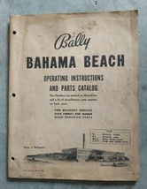Bally BAHAMA BEACH Original Pinball Machine Manual Instructions - £19.41 GBP