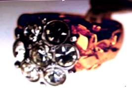 18 K Yellow Gold HGP Nugget Engagement/Wedding Ring, Old Mine Cut Gemstones Sz 8 - £29.75 GBP