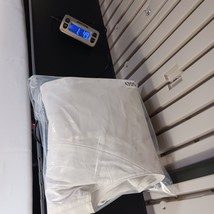 Darshi Women's White Flower Design Real Leather Button Vest Jacket Size 16 image 10