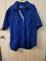 Evolution In Design Button Up Adult XXL Men Multicolor Long Sleeve Cotton Shirt - £8.10 GBP