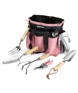 WORKPRO Pink Garden Tools Set, 7 Piece, Stainless Steel Heavy Duty Garde... - $78.99
