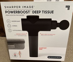 SHARPER IMAGE Powerboost Deep Tissue Percussion Massager Gun Version 2.0 - £46.59 GBP