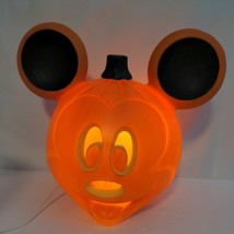 Mickey Mouse Light-Up Pumpkin Jack-O-Lantern Blow Mold Halloween Lamp - £21.91 GBP