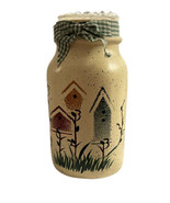 Birdhouse Rustic Mason Jar Glass Votive Candle Holder  NIB - £15.56 GBP