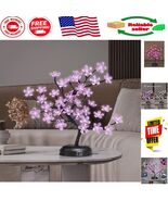 Elegant 18-Inch Pink LED Bonsai Tree with Waterproof Metal Base &amp; 36 Lights - $61.53 CAD