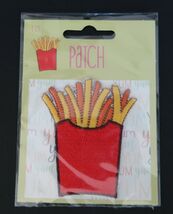 Peel &amp; Stick or iron on embroidered decorative patch french fries - $4.99