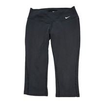 Nike Pants Womens S Black Plain Dri Fit Low Rise Banded Waist Capri Legg... - £14.76 GBP