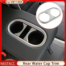 Stainless Steel Car Rear Seat Water Cup Cover Decoration Sticker Trim for  VW T- - £32.50 GBP