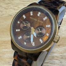 Michael Kors Quartz Watch MK-5038 Women 100m Faux Tiger Eye New Battery ... - $28.49