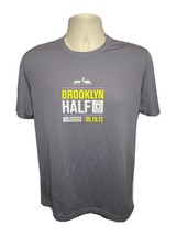 2012 NYRR Brooklyn Half 5 Borough Series Mens Small Gray Jersey - £14.12 GBP