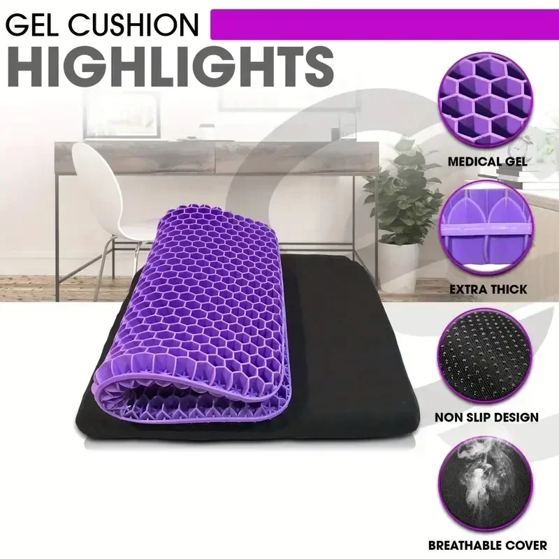 2024 Silicone B Cushion Car Cool Seat Cushion Japanese Honeycomb Gel Cushion Off - $58.00