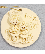 Vintage LaBerge 1993 LOVE IS THE BEST GIFT Girls Christmas Ornament - $145.81 MXN