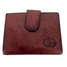 Buxton Leather Womens Wallet Red Burgandy Leather Card Slots Coin Slots - £14.08 GBP