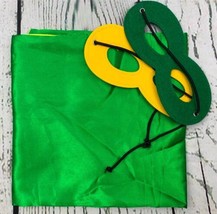 Hero Capes and Mask for Kids Role Playing Halloween Costumes Green Yellow - $23.75