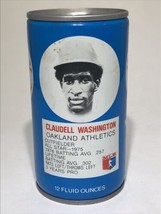 1977 Claudell Washington Oakland A’s RC Royal Crown Cola Can MLB All-Sta... - $8.95