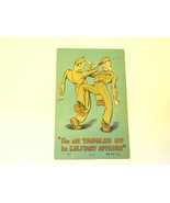 Comic Military Postcard  - vintage, used &quot;I&#39;m all TANGLED UP in MILITARY... - $4.94