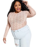MSRP $69 Nina Parker Womens Trendy Plus Size Logo-Mesh Bodysuit Size 3X - $31.93 CAD