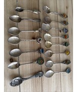 Vintage Souvenir Collector Spoons Mixed Lot of 15 Silver plated Cameo Au... - €28,17 EUR