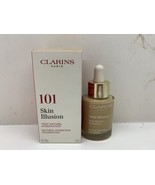 Clarins Skin Illusion Natural Hydrating Foundation #101 Linen NIB 1 oz - £16.28 GBP