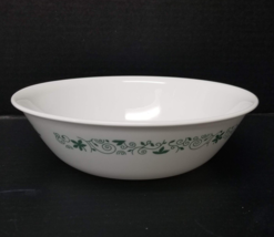 Corelle Green Winding Gate Vegetable Serving Bowl Vintage Leaf Scroll Pa... - £19.75 GBP