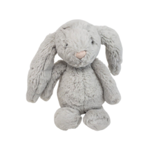 7&quot; Jellycat Bashful Grey Bunny Rabbit Pink Nose Stuffed Animal Plush Toy Soft - £29.30 GBP