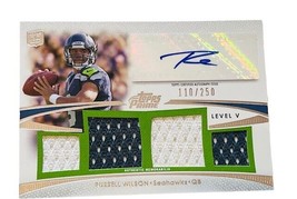 Russell Wilson Rookie RC Auto Jersey Patch 2012 Topps Prime /250 Broncos RPA s - £2,769.25 GBP