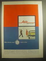 1959 Avis Rent-a-Car Ad - When minutes count count on Avis - £14.48 GBP