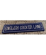 Handmade Needlepoint Street Sign ENGLISH COCKER LANE Spaniel Dog Lover Gift - $17.99