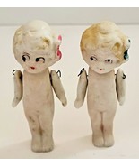 2 FROZEN FLAPPER BISQUE DOLLS MADE IN JAPAN A357 VINTAGE  - $51.80 CAD