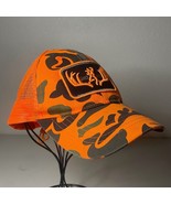 Browning Hat Mens Strapback Orange Camo Buck Antler Tactical Firearms Hunting - $9.03