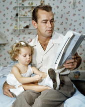 Alan Ladd 16x20 Poster rare candid with his baby daughter in nursery - $19.99
