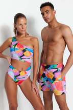 Multicolor Men&#39;s Standard Abstract Pattern Swimwear Marine Shorts TMNSS2... - £20.42 GBP