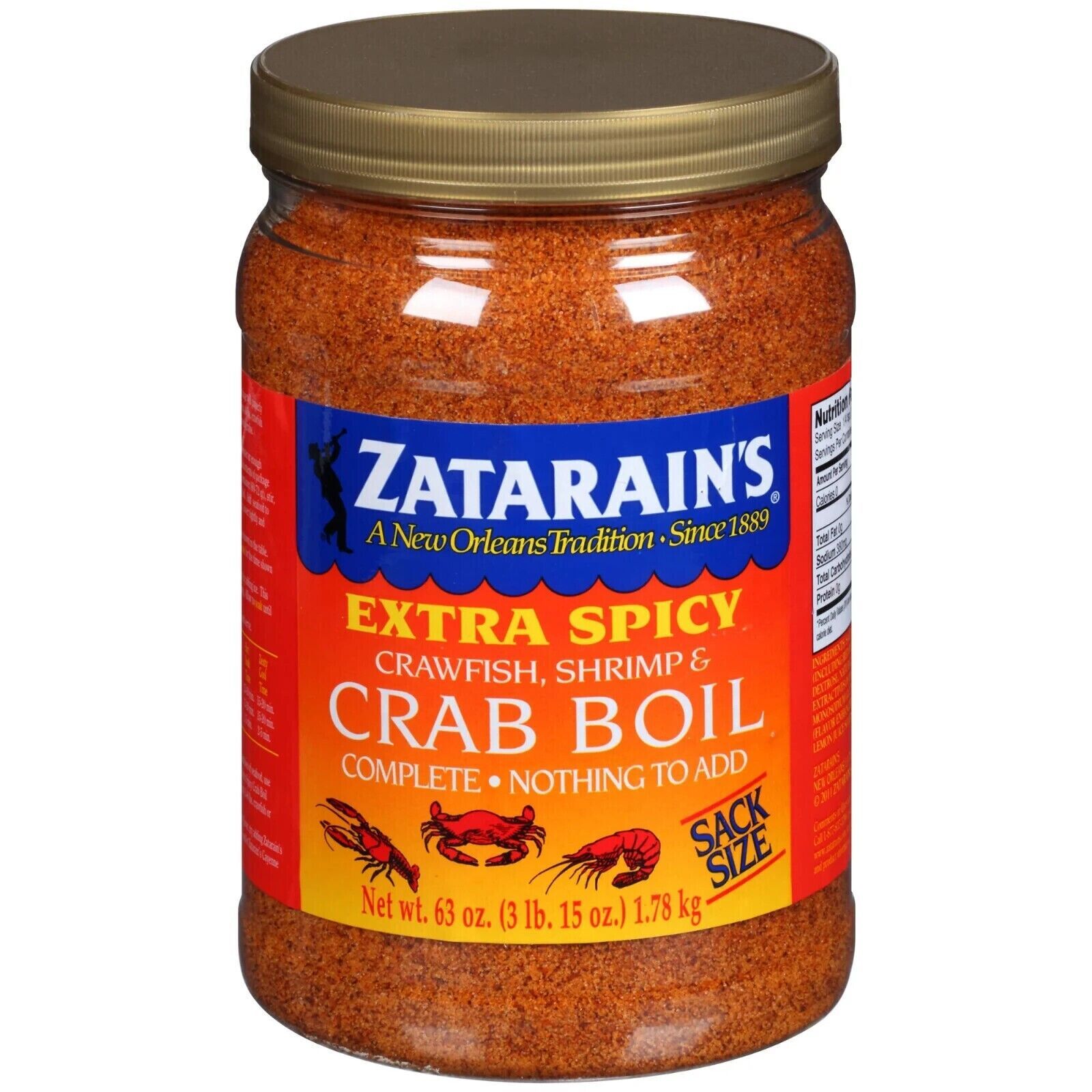 Zatarain's Crab Boil Seasoning - Extra Spicy, 63 oz Fast Shipping USA Seller - $12.56