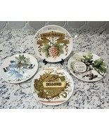 Pottery Barn VINO Cocktail Appetizer Plates 7&quot; Charcuterie Beaune Paris ... - $13.30