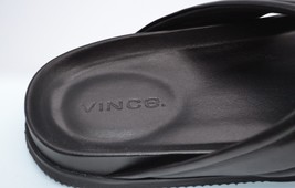 Vince Men&#39;s Derek Black Le Slides Flip Flop Sandal Leather Size US 12 EU 46 - $172.61