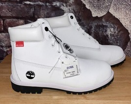 Authentic Timberland 6" Helcor Classic Waterproof Boot White Mens Boys Size 7 - £115.83 GBP