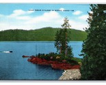 Lake Coeur d&#39;Alene Lake Idaho ID UNP Unused Linen Postcard H30 - £2.32 GBP