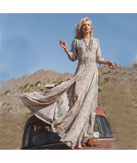 Cristiana Women’s Summer Short Sleeve V-neck Boho Flora Maxi Dress - €34,06 EUR