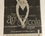 2002 The Anna Nicole Smith Show Print Ad E Entertainment TPA21 - £4.66 GBP