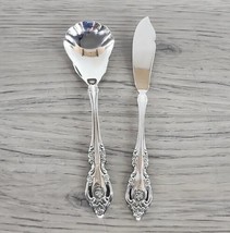Oneida Community Stainless Flatware BRAHMS Pattern - Sugar Spoon &amp; Butter Knife - £11.62 GBP