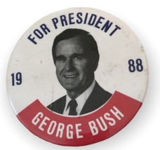 George Bush For President Vintage Political 1988 Pin Button - £5.19 GBP