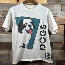 VTG 90s Big Dogs Wrap Around All Over Print T-shirt Men’s L Black White ... - £36.82 GBP