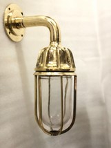 Nautical Antique New Solid Brass Swan Neck Angled Bulkhead  Mount Light 2 Pcs - $246.51